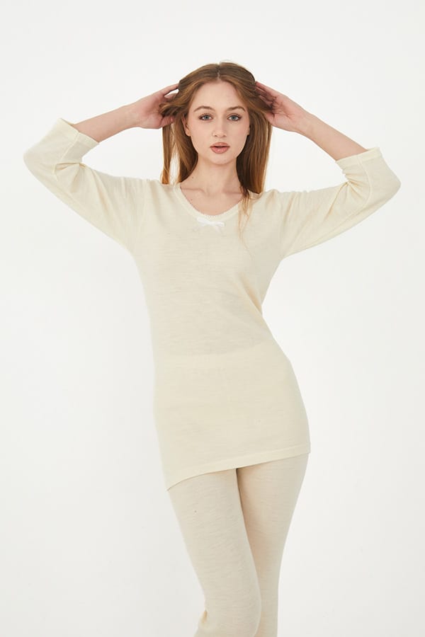 Women's Long-Sleeve Wool Undershirt