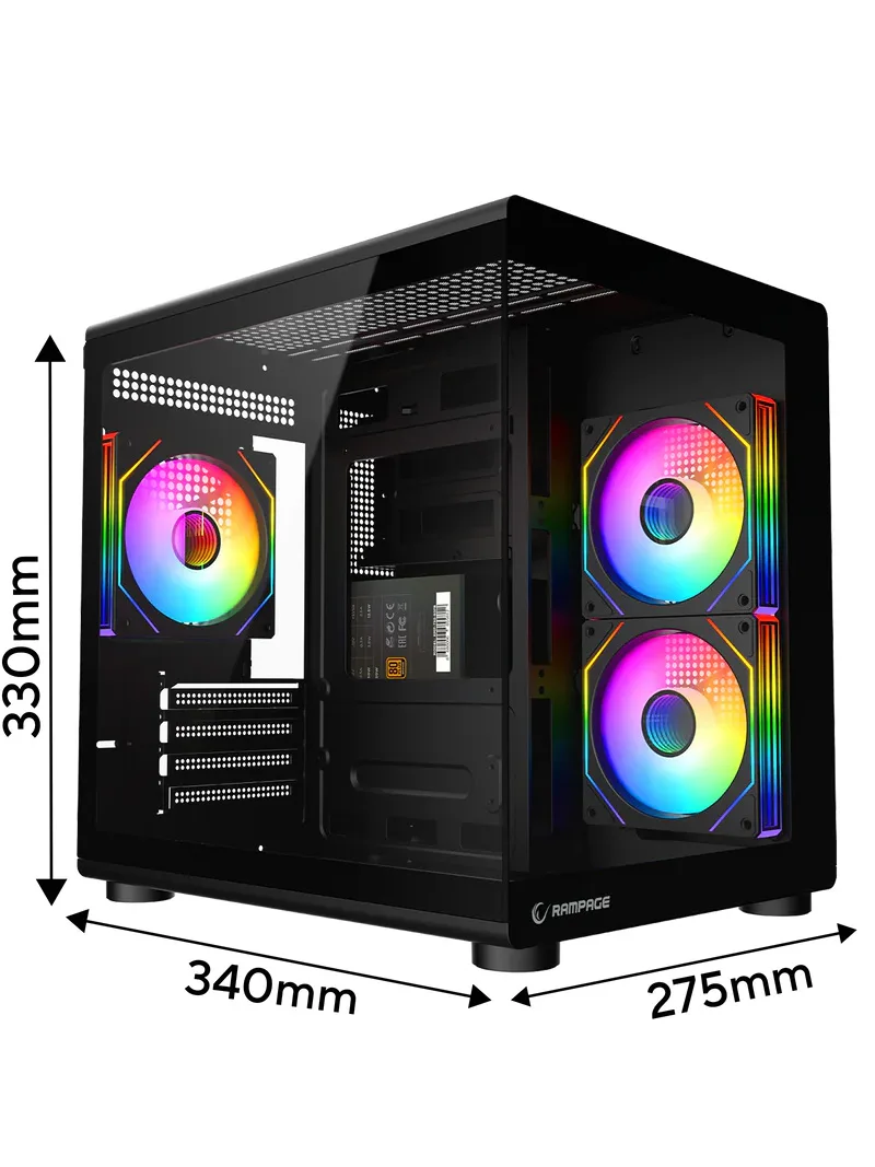 MINID V1 M-ATX Temperli Camlı
